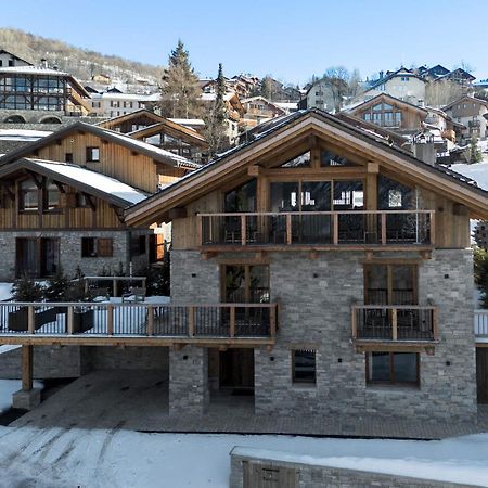 Chalet Spacieux Avec Bain Nordique, Hammam Et Vue Proche Des Pistes - Fr-1-570-66 Villa Saint-Martin-de-Belleville Luaran gambar